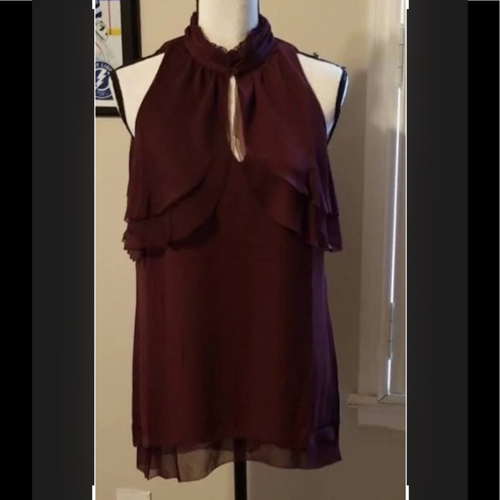 NWOT WHBM maroon top. - Picture 2 of 5
